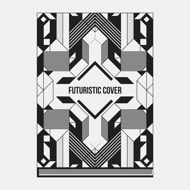 Cubierta geométrica con diseño futurista