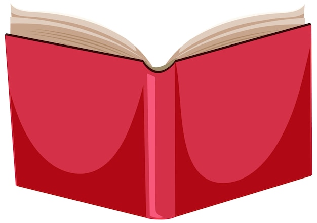 Cubierta de libro rojo abierto vector
