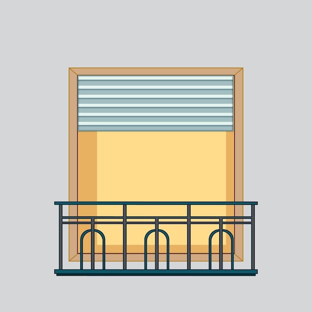Vector gratuito cubierta de ventana de persiana de estilo europeo romántico