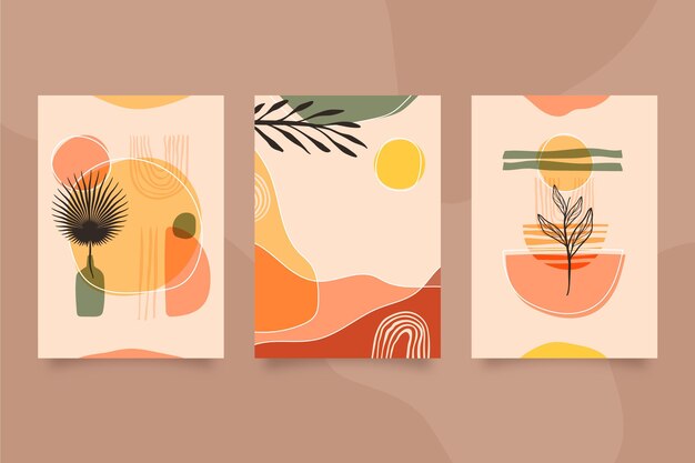 Cubiertas boho dibujadas a mano