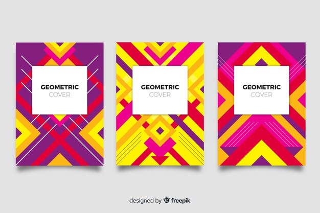 Cubiertas con diseño geométrico.