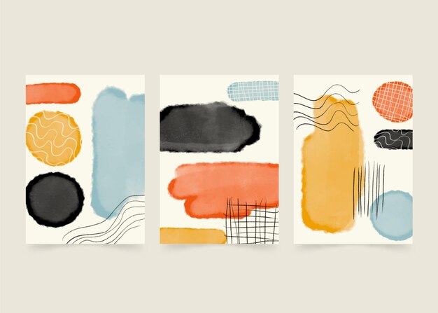 Cubiertas de formas abstractas de acuarela