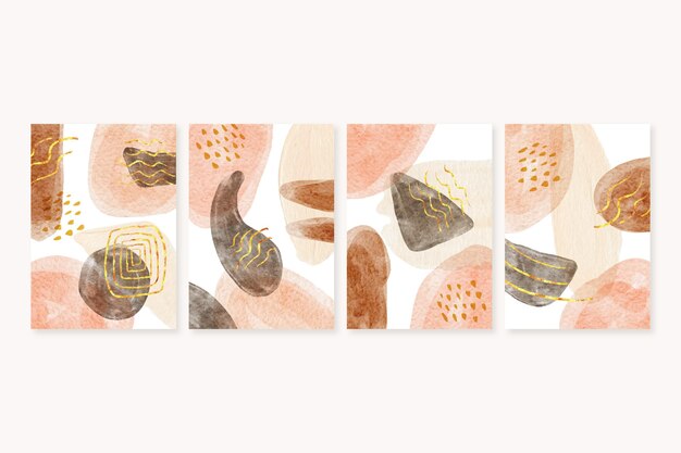 Cubiertas de formas abstractas dibujadas a mano