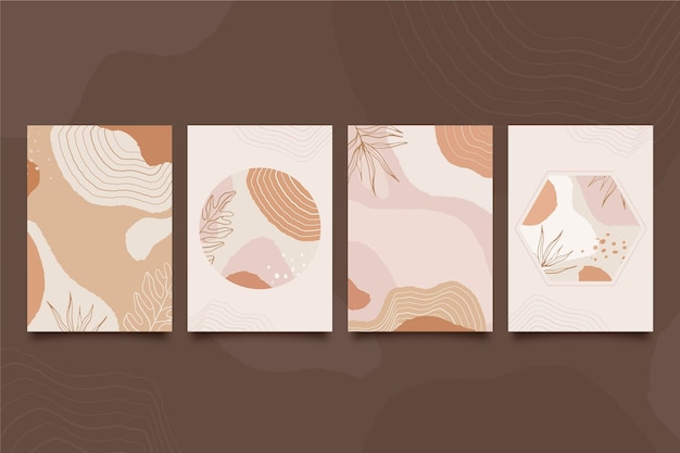 Cubiertas de formas abstractas dibujadas a mano