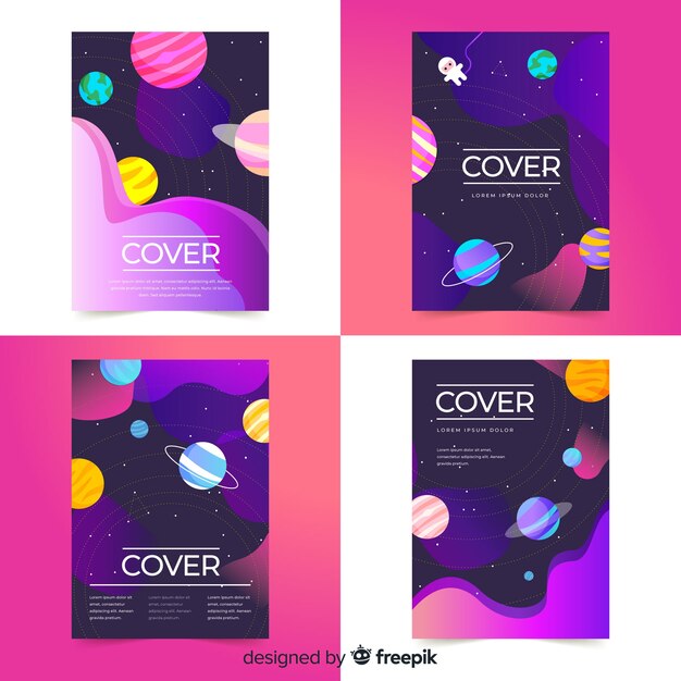 Cubiertas con tema espacial