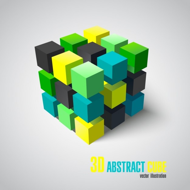 Cubo abstracto en 3d