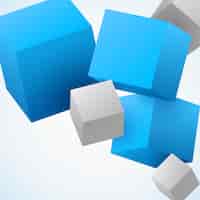 Vector gratuito cubos 3d abstractos