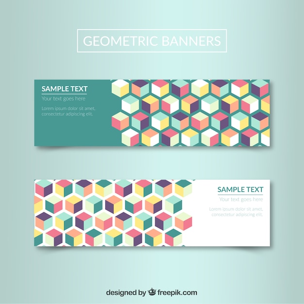 Cubos de colores banners