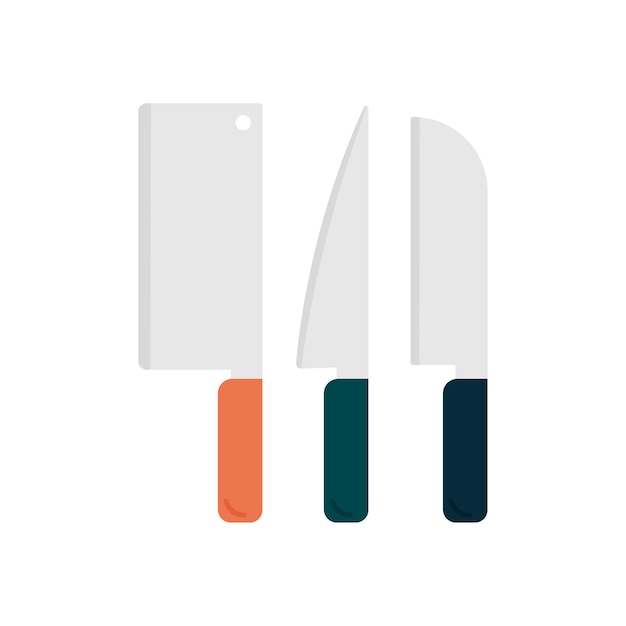 Cuchillo conjunto utensilios de cocina gráfico