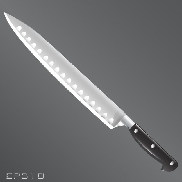 Cuchillo largo de acero