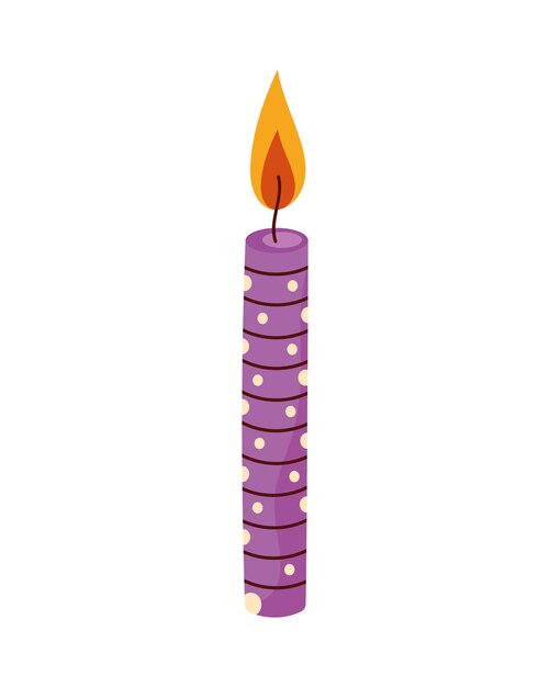 cumpleaños de vela morada