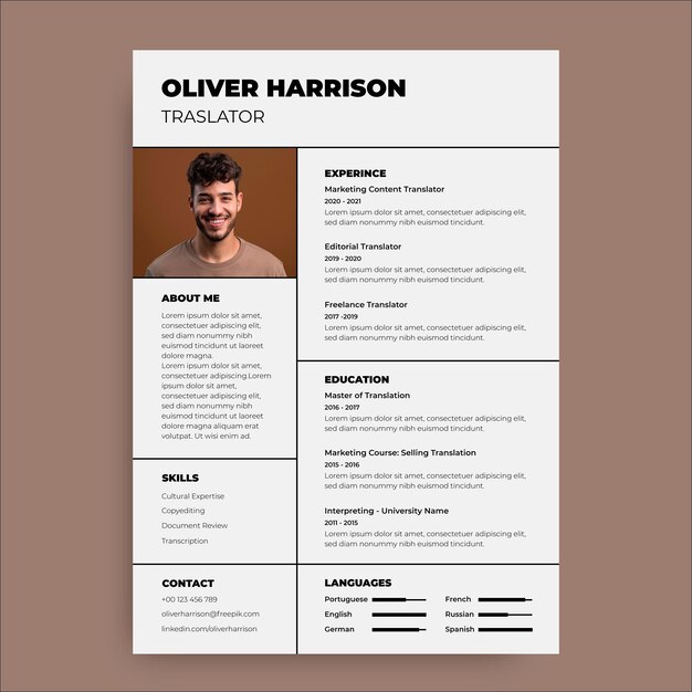 Currículum minimalista de traducción moderna