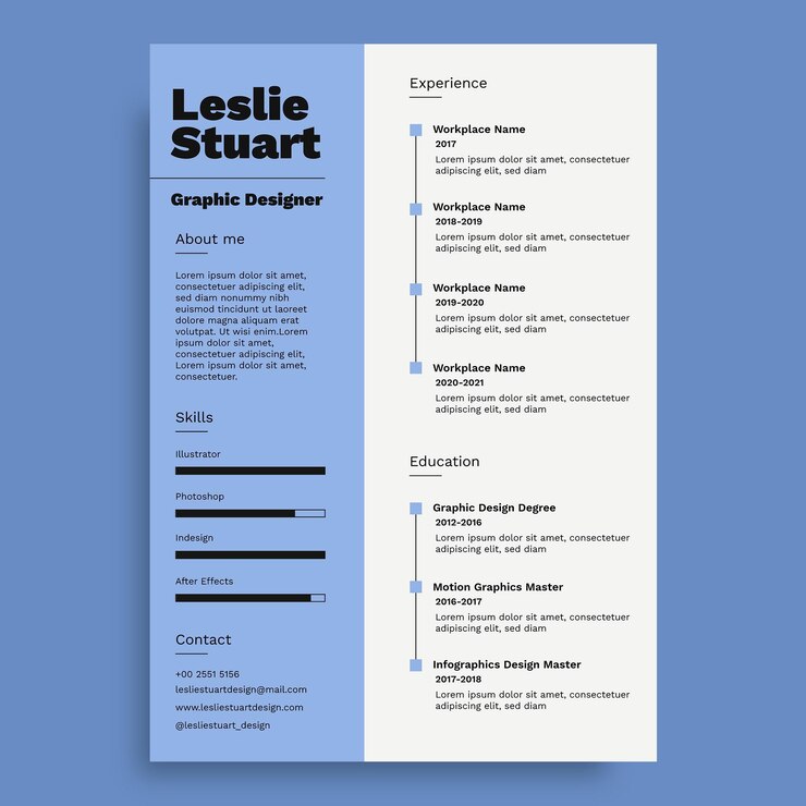 Currículum vitae simple de diseñador gráfico