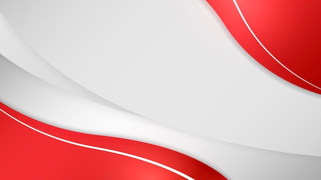 Curva roja en un vector de fondo gris