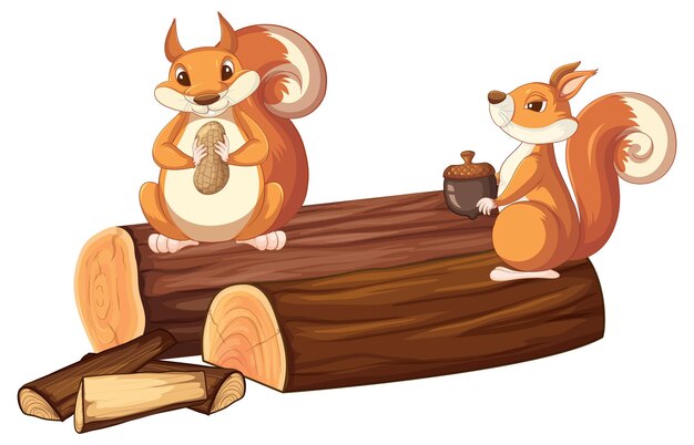 Cute dibujos animados de animales ardilla