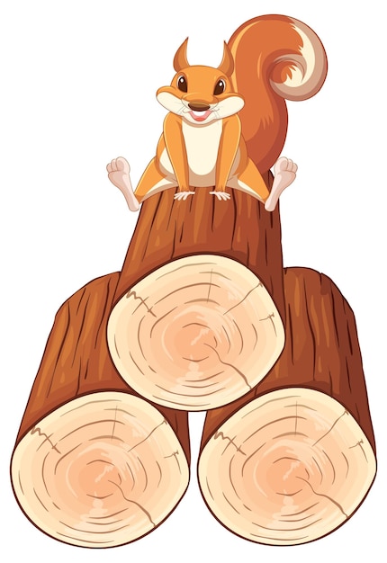 Cute dibujos animados de animales ardilla