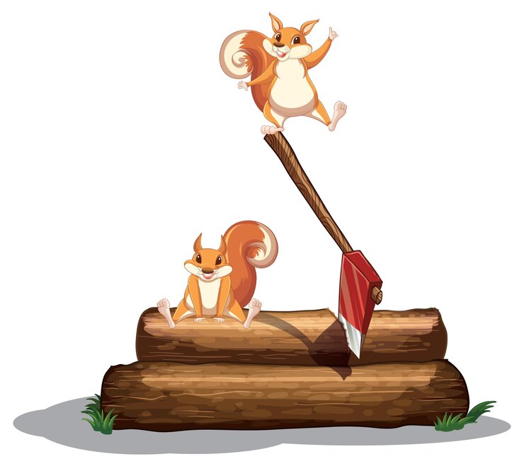 Vector gratuito cute dibujos animados de animales ardilla