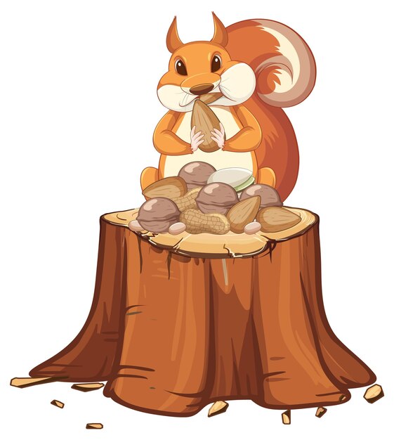 Cute dibujos animados de animales ardilla