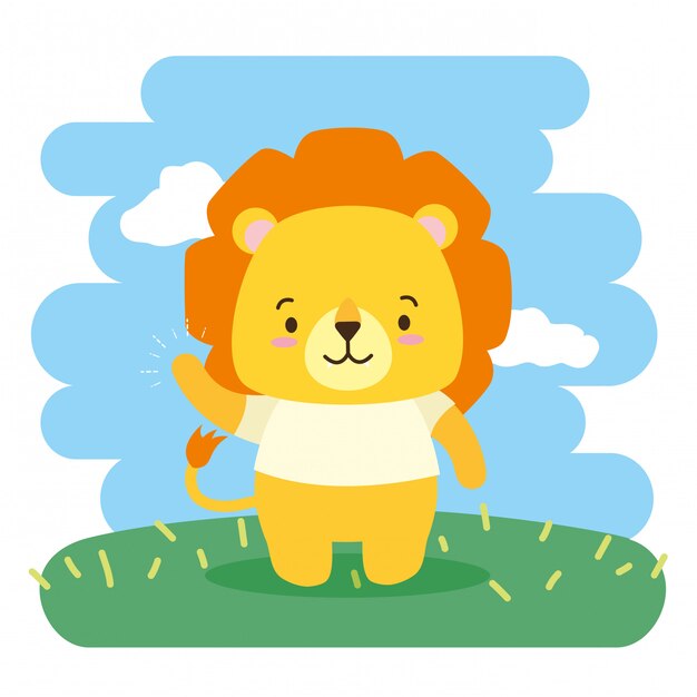 Cute dibujos animados de animales, ilustración