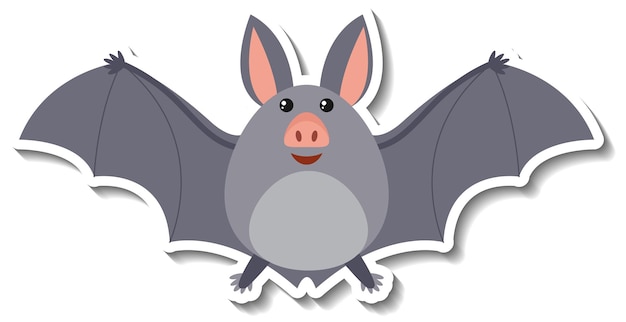 Cute dibujos animados de animales de murciélago gordito pegatina
