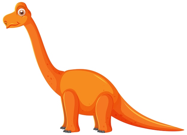 Vector gratuito cute dibujos animados de dinosaurio brachiosaurus