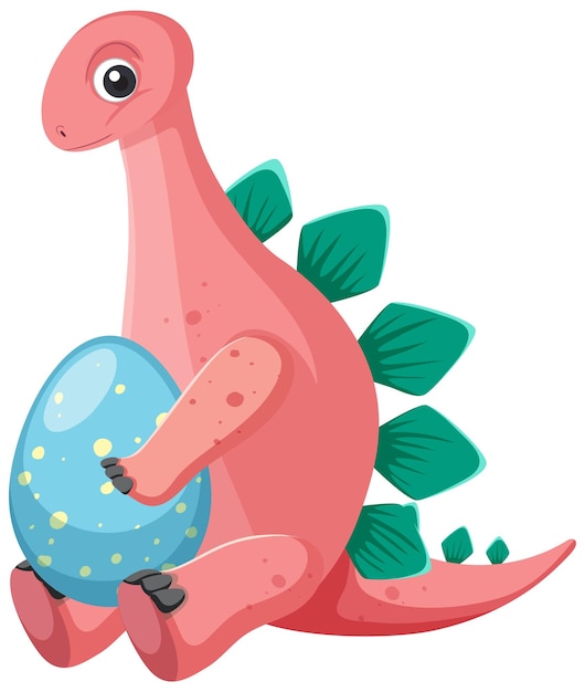 Cute dibujos animados de dinosaurio estegosaurio