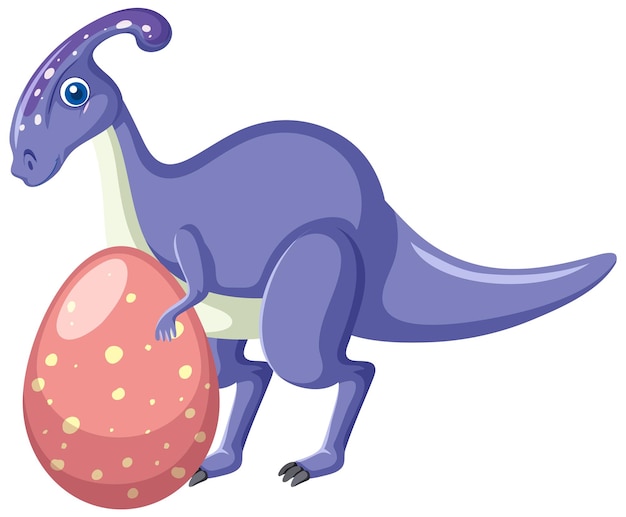 Cute dibujos animados dinosaurio Parasaurolophus