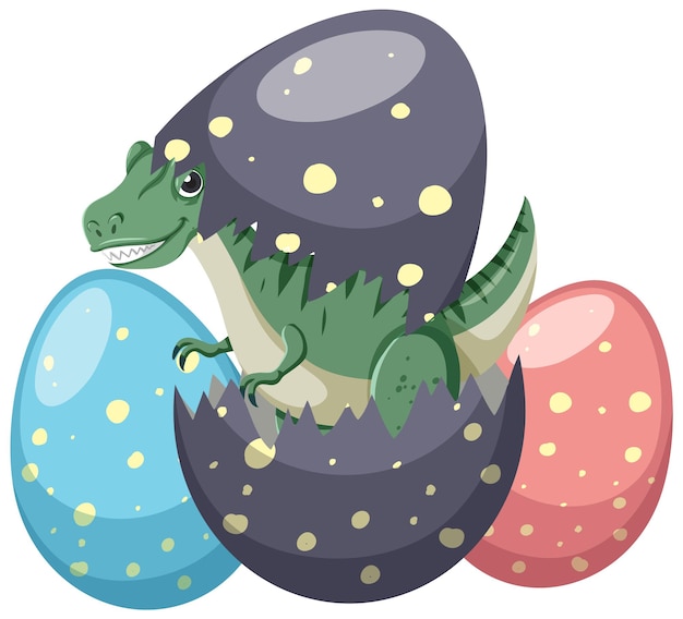 Vector gratuito cute dibujos animados de dinosaurio tiranosaurio