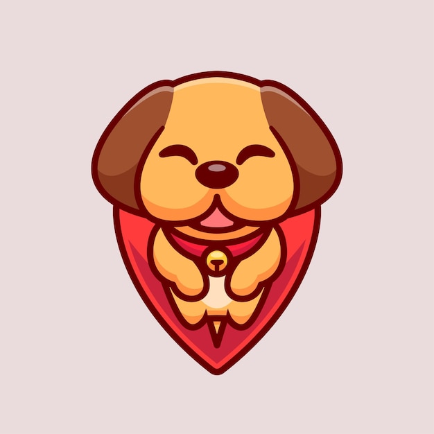 Cute Pug Dog Navigation Logotipo de dibujos animados Icono vectorial Ilustración Icono de objeto animal Icono aislado plano