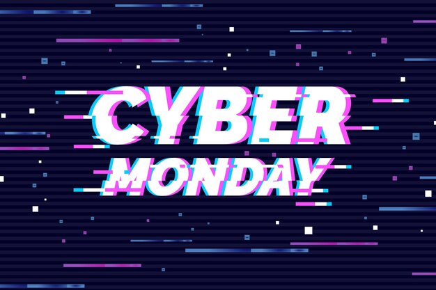 Cyber monday en diseño plano