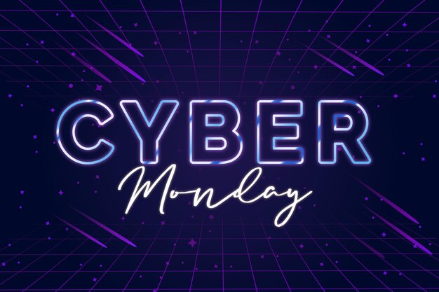 Cyber monday en diseño plano