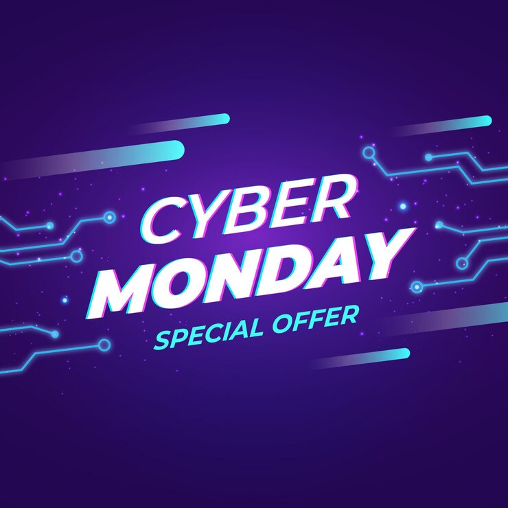 Vector gratuito cyber monday en diseño plano