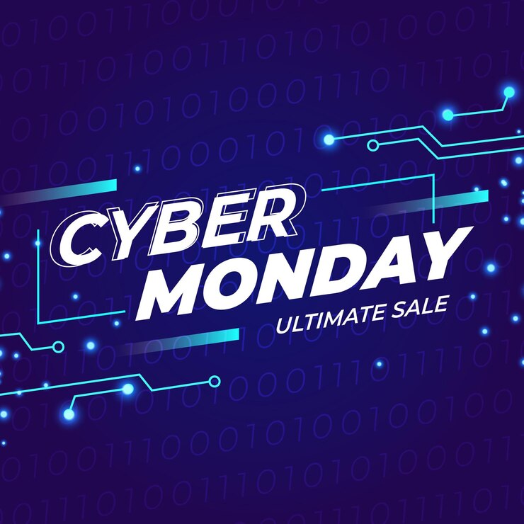 Vector gratuito cyber monday en diseño plano