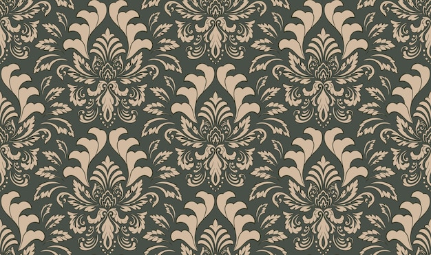 Vector gratuito damasco en relieve sin fisuras patrón de fondo vector clásico lujo antiguo damasco ornamento royal victorian textura transparente para fondos de pantalla textil envoltura vintage exquisita plantilla barroca floral