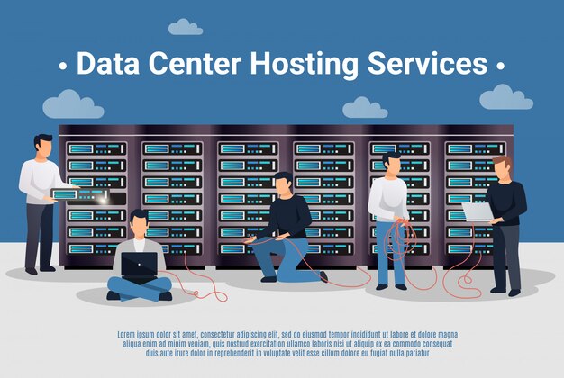 Datacenter Hosting Illustration