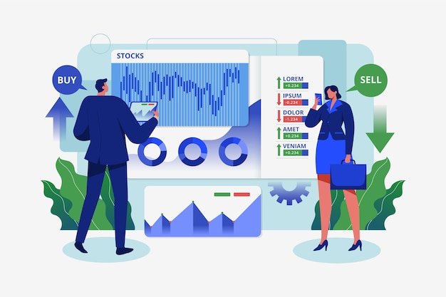 Vector gratuito datos de la bolsa