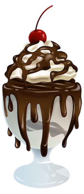 Decadente delicioso helado de chocolate