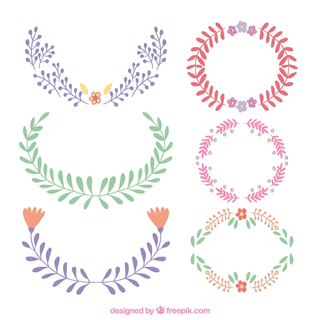 Vector gratuito decoración bonita floral