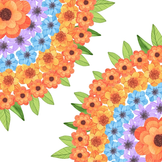 Vector gratuito decoración floral onam acuarela