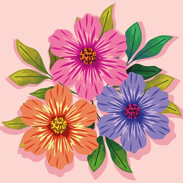 Decoración de flores de primavera