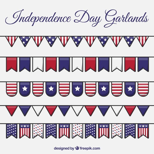 Decoración de guirnaldas del día de la independencia