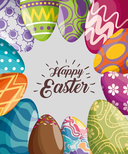 Decoración de huevos de Pascua para celebración de eventos