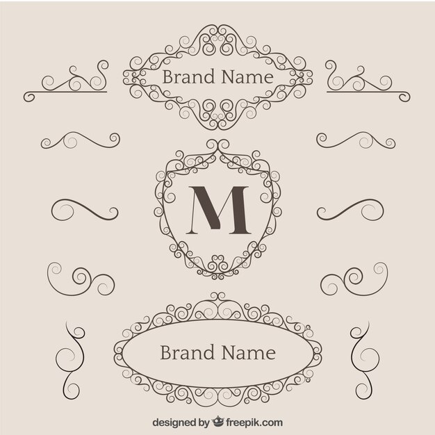 Decoración de logo ornamental