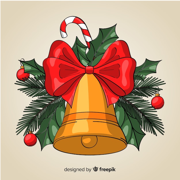 Vector gratuito decoración de navidad adorable dibujada a mano