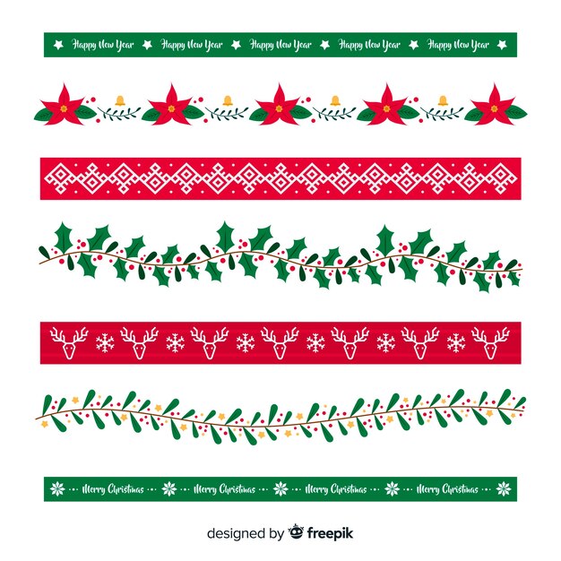 Decoración de navidad de diseño plano