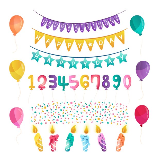 Decoraciones de cumpleaños y globos