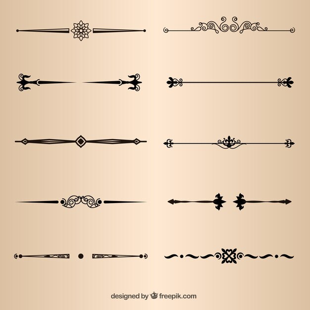 Decoraciones divisorias de página 