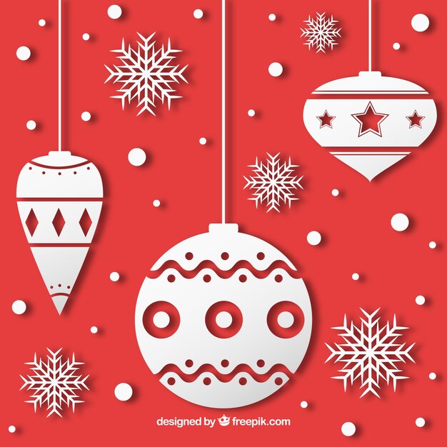 Decoraciones navideñas en estilo de papel