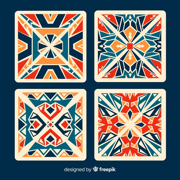 Decorativa colección de azulejos