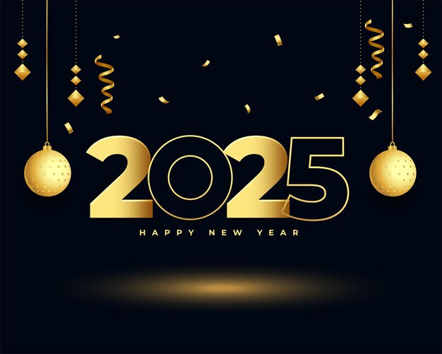 Decorativo de 2025 deseos de año nuevo pancarta con bola colgante